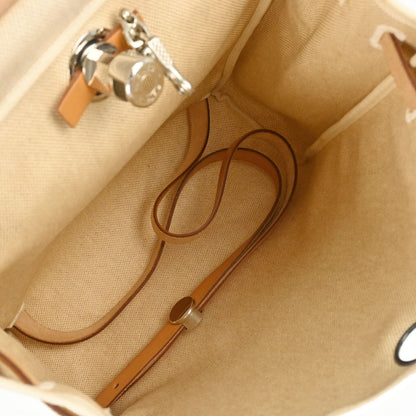 Hermes Natural Toile H Herbag a Dos 2 in 1 Backpack
