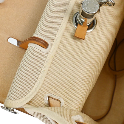 Hermes Natural Toile H Herbag a Dos 2 in 1 Backpack
