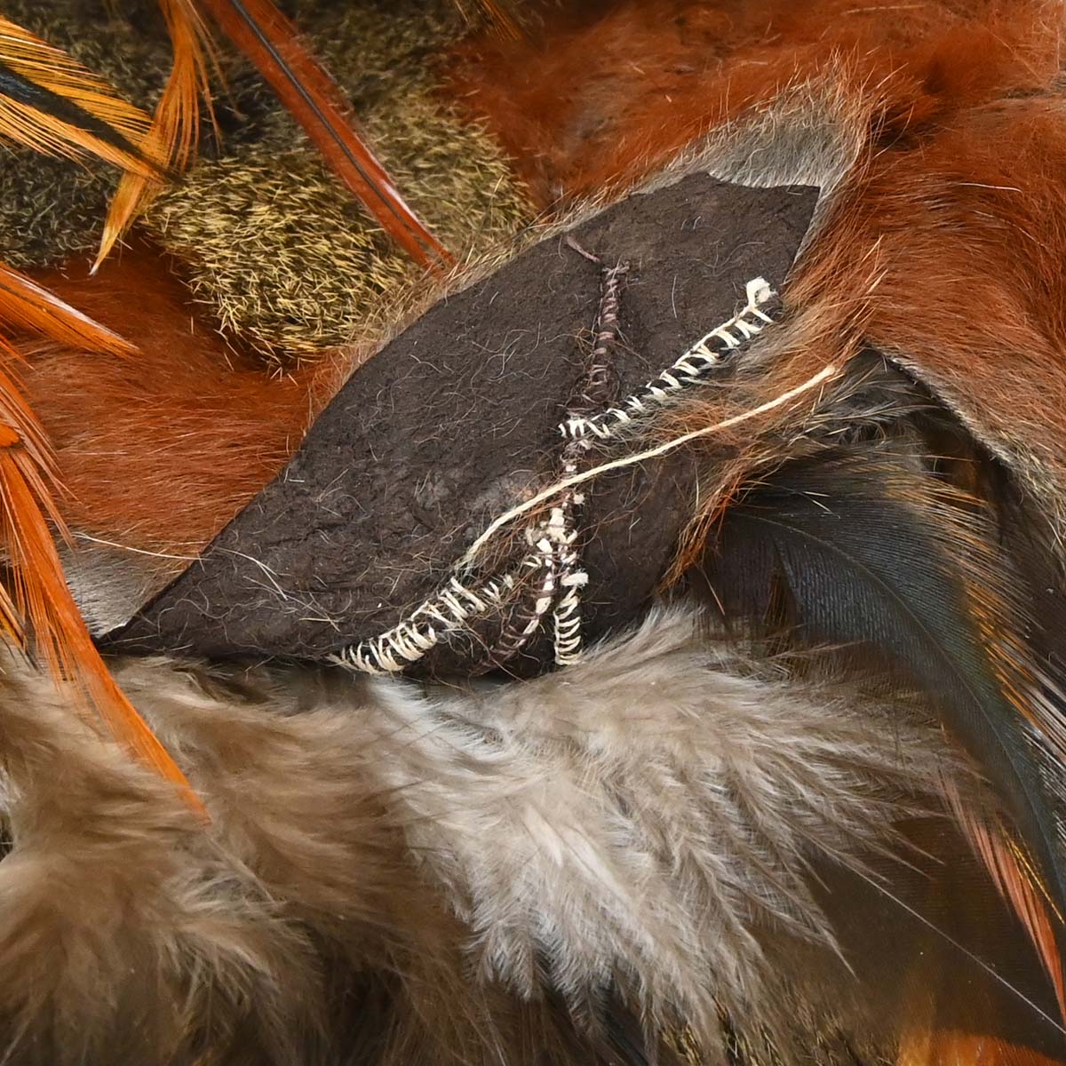 Fendi Brown Feather Rabbit Fur Hobo Handbag