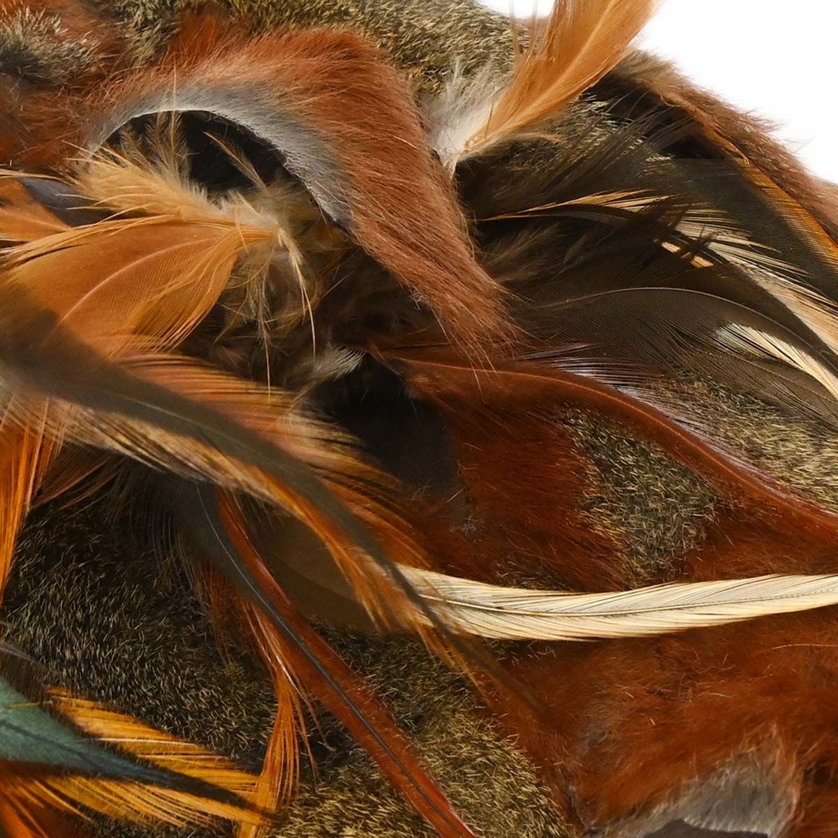 Fendi Brown Feather Rabbit Fur Hobo Handbag
