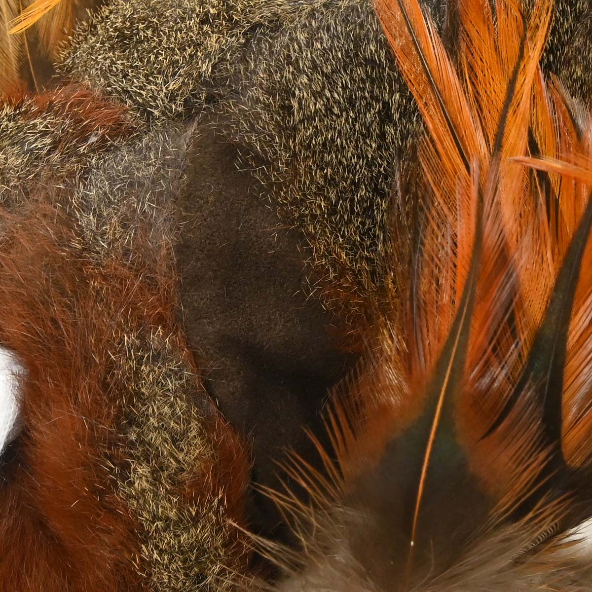 Fendi Brown Feather Rabbit Fur Hobo Handbag