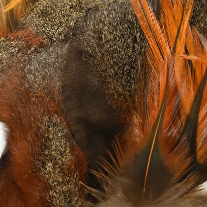 Fendi Brown Feather Rabbit Fur Hobo Handbag