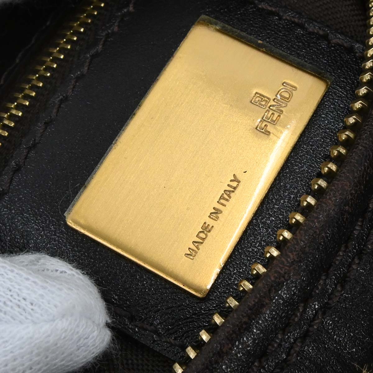 Fendi Brown Feather Rabbit Fur Hobo Handbag