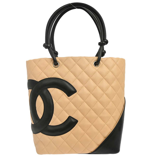 Chanel Beige Calfskin Cambon Ligne Tote Handbag
