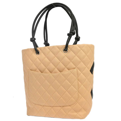 Chanel Beige Calfskin Cambon Ligne Tote Handbag