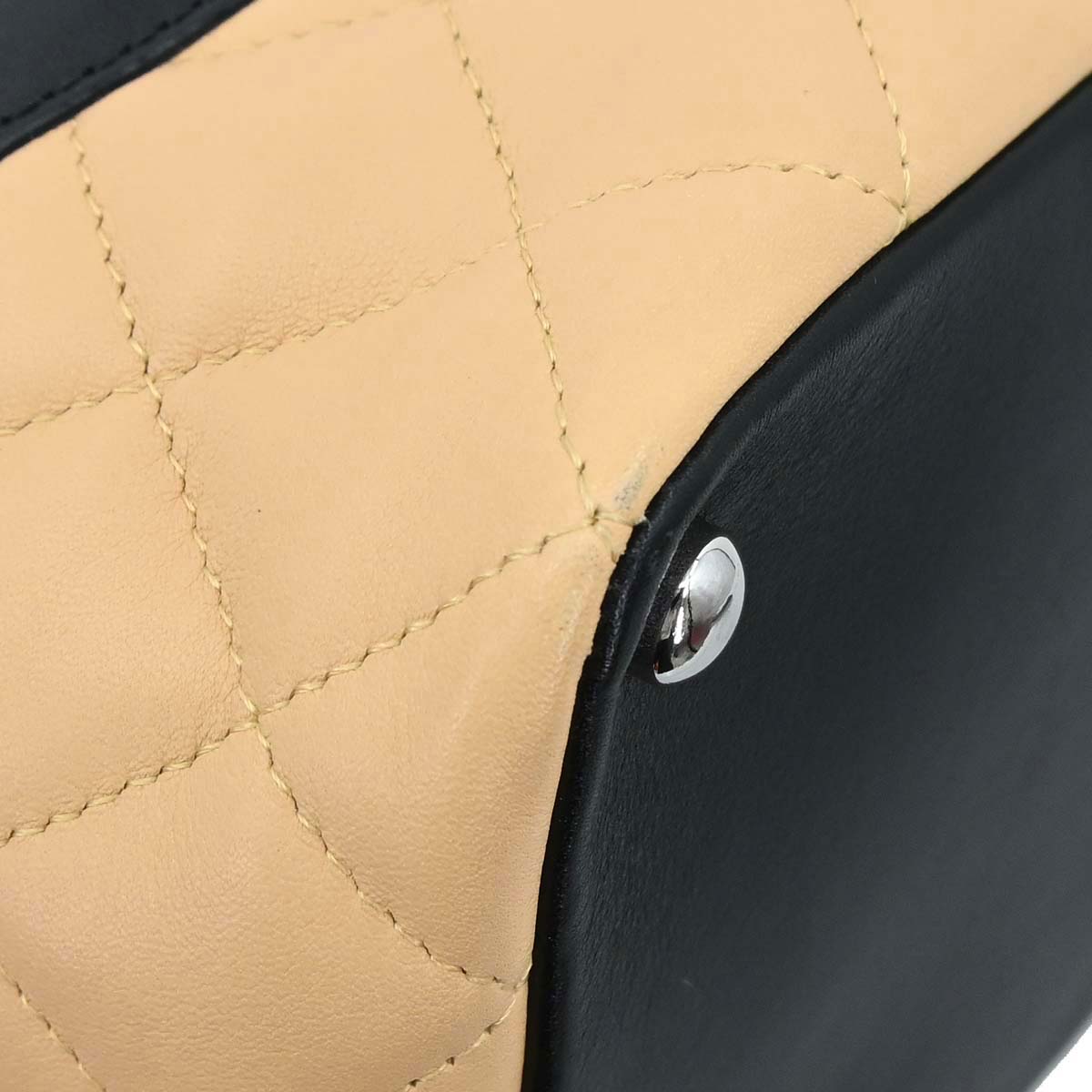 Chanel Beige Calfskin Cambon Ligne Tote Handbag