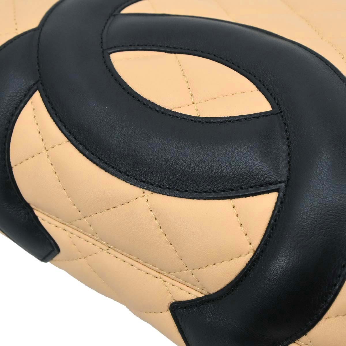 Chanel Beige Calfskin Cambon Ligne Tote Handbag