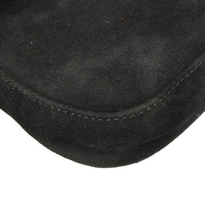 Fendi Black Suede Baguette Handbag