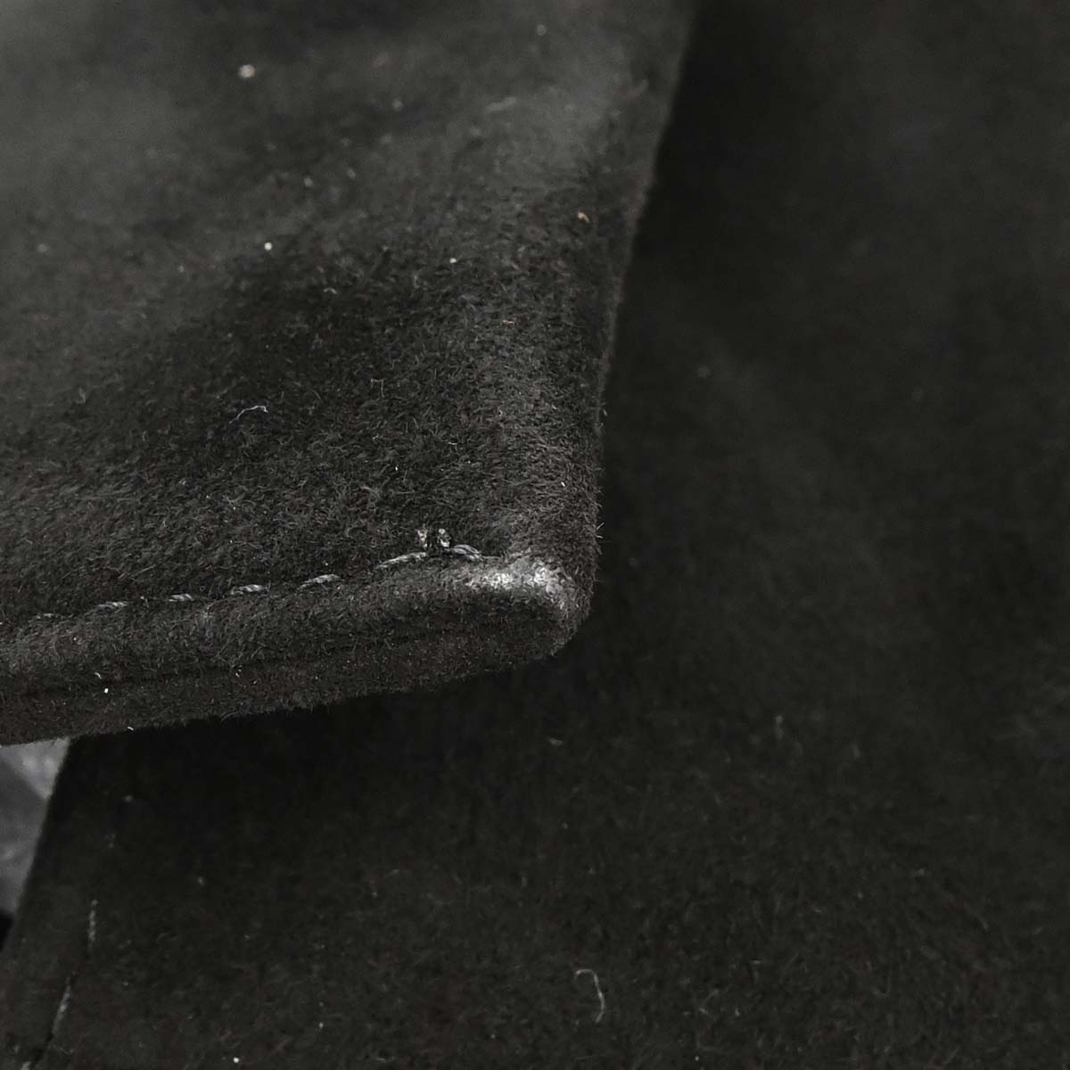 Fendi Black Suede Baguette Handbag