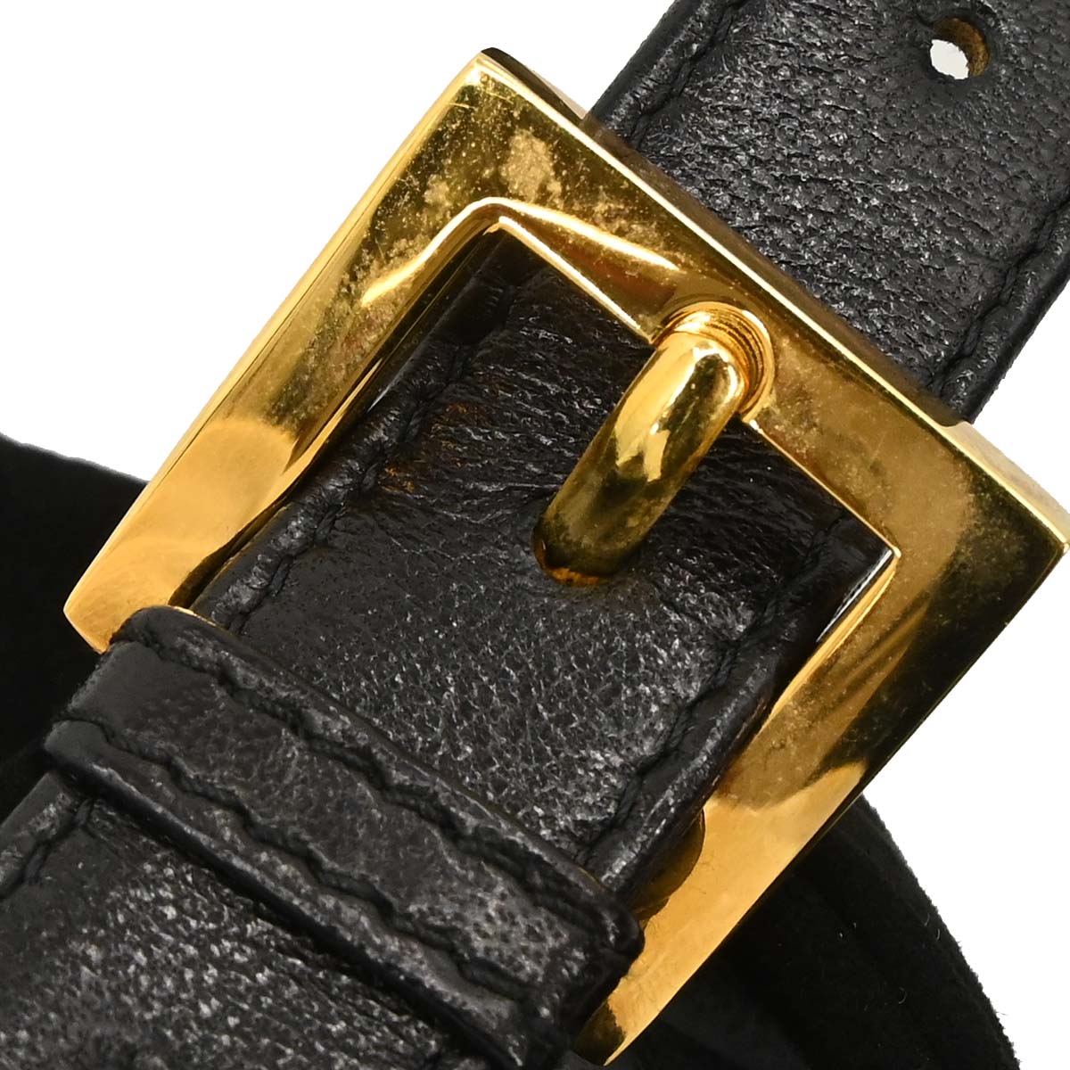Fendi Black Suede Baguette Handbag