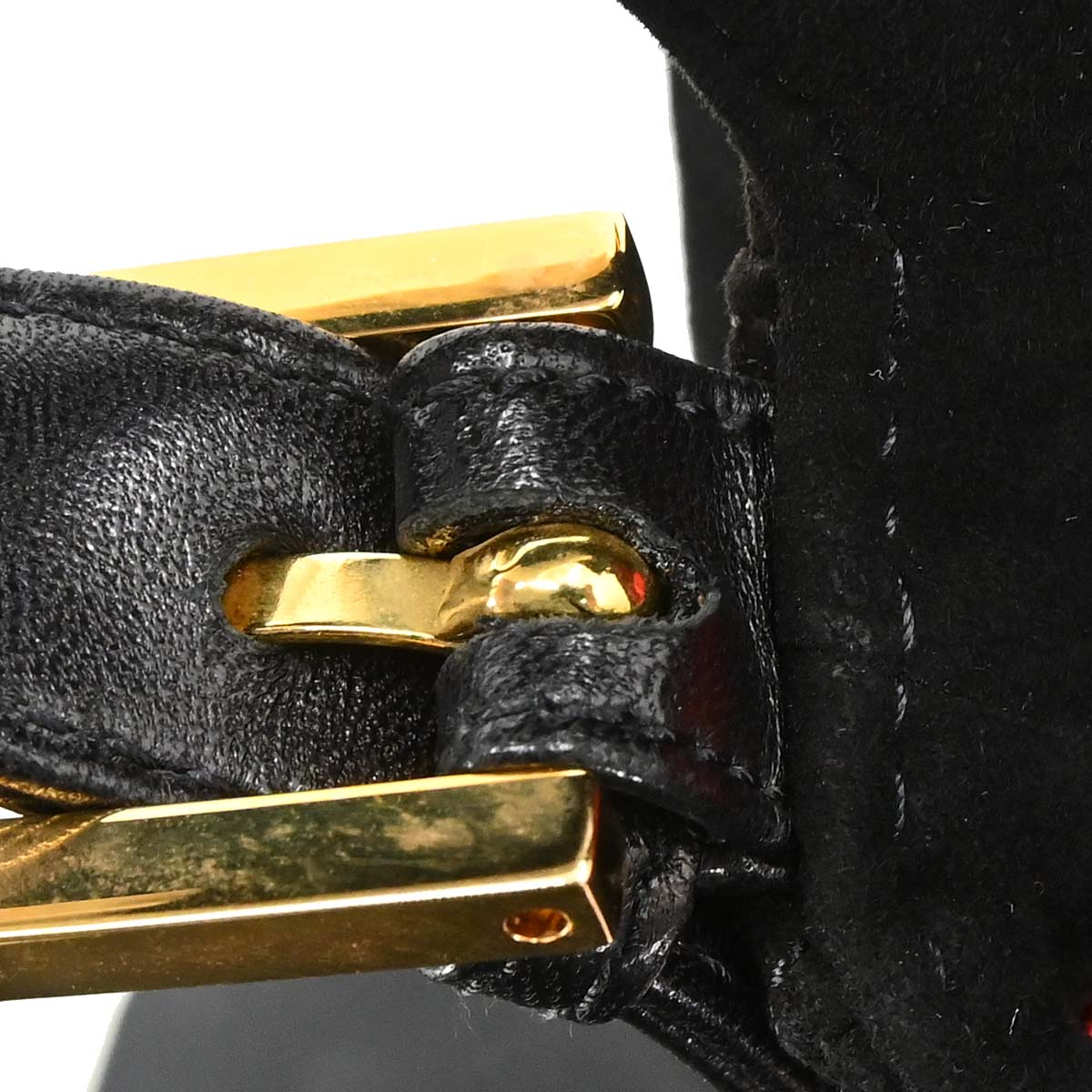 Fendi Black Suede Baguette Handbag