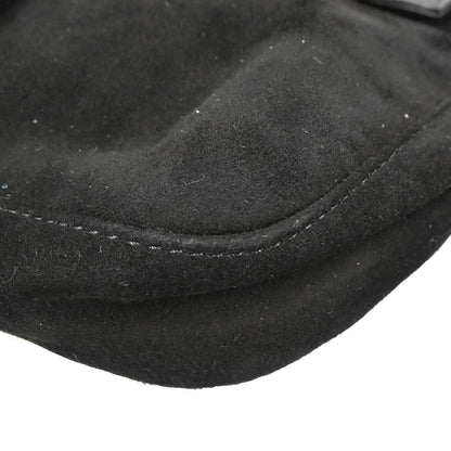 Fendi Black Suede Baguette Handbag