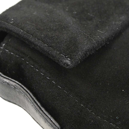 Fendi Black Suede Baguette Handbag