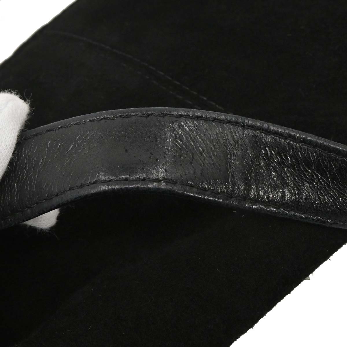 Fendi Black Suede Baguette Handbag