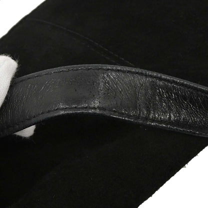 Fendi Black Suede Baguette Handbag