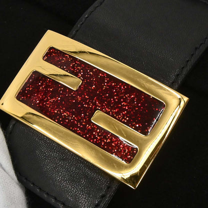 Fendi Black Suede Baguette Handbag