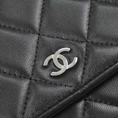 Chanel Black Lambskin Classic WOC Wallet on Chain Bag