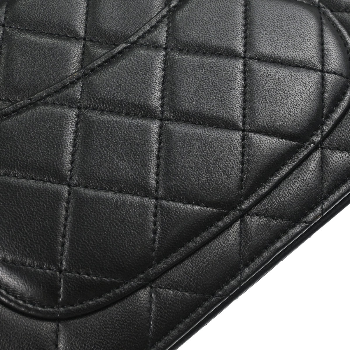 Chanel Black Lambskin Classic WOC Wallet on Chain Bag