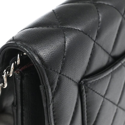 Chanel Black Lambskin Classic WOC Wallet on Chain Bag