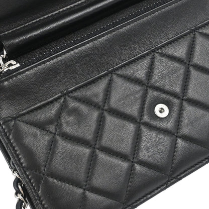 Chanel Black Lambskin Classic WOC Wallet on Chain Bag