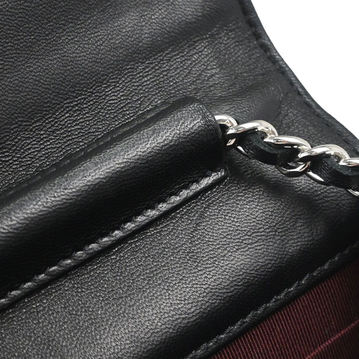 Chanel Black Lambskin Classic WOC Wallet on Chain Bag