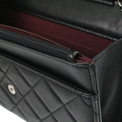 Chanel Black Lambskin Classic WOC Wallet on Chain Bag