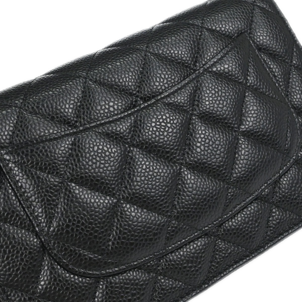 Chanel Black Caviar Skin Classic WOC Wallet on Chain Shoulder Bag