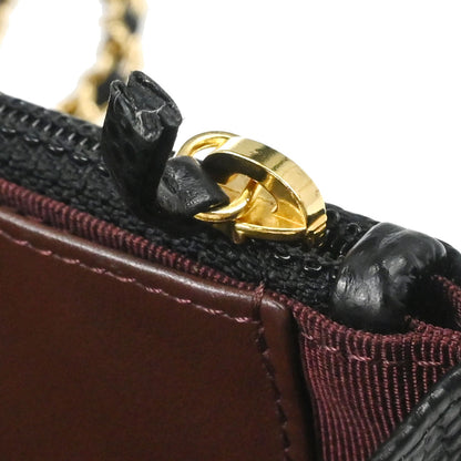 Chanel Black Caviar Skin Classic WOC Wallet on Chain Shoulder Bag
