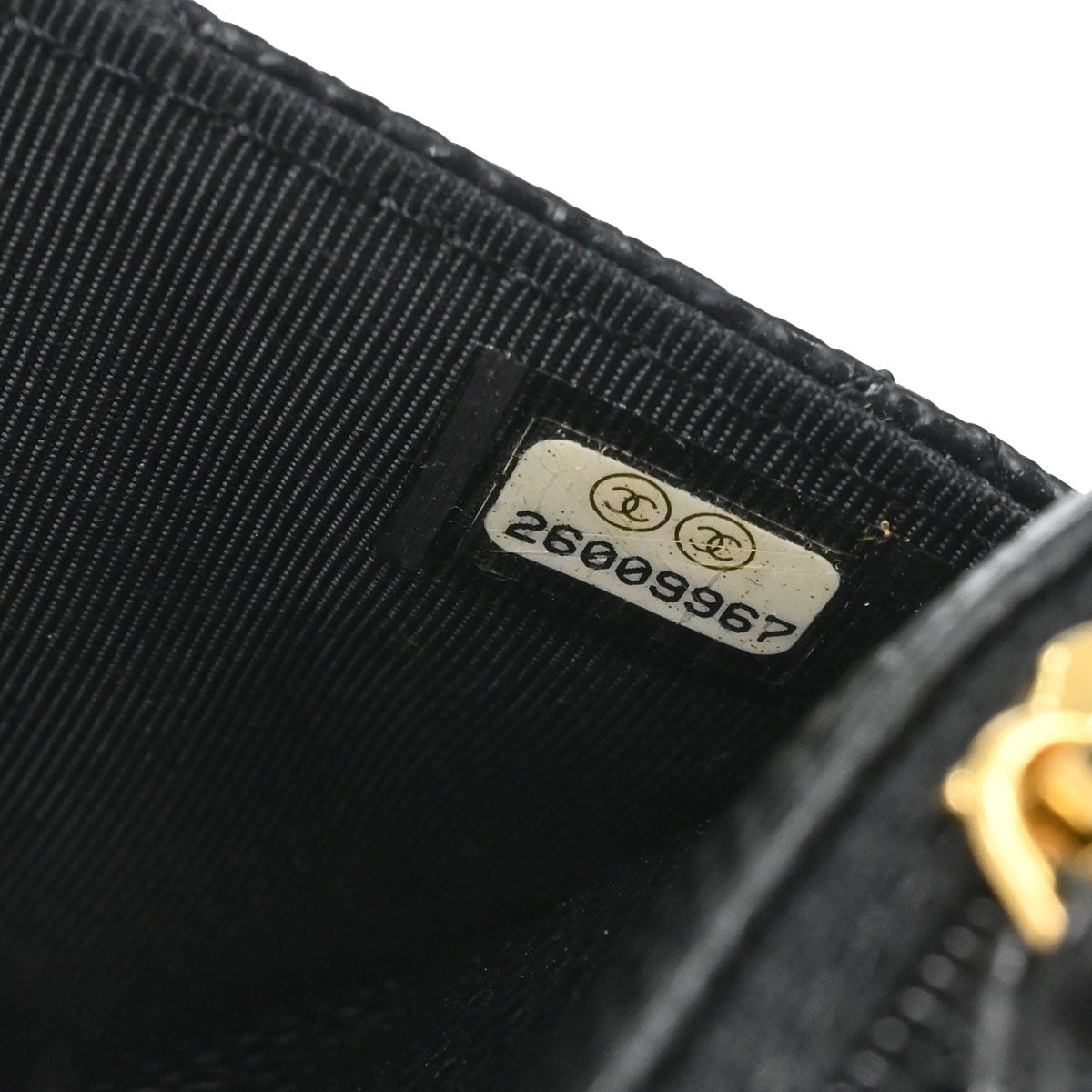Chanel Black Caviar Skin Classic WOC Wallet on Chain Shoulder Bag