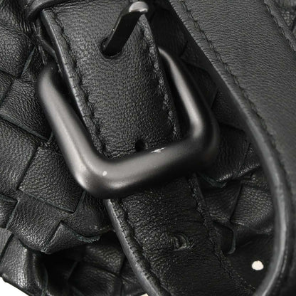 Bottega Veneta Black Lambskin Intrecciato Cesta Tote
