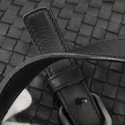Bottega Veneta Black Lambskin Intrecciato Cesta Tote