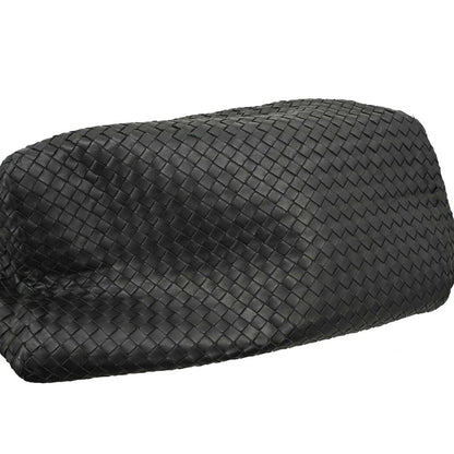Bottega Veneta Black Lambskin Intrecciato Cesta Tote