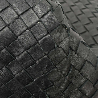 Bottega Veneta Black Lambskin Intrecciato Cesta Tote