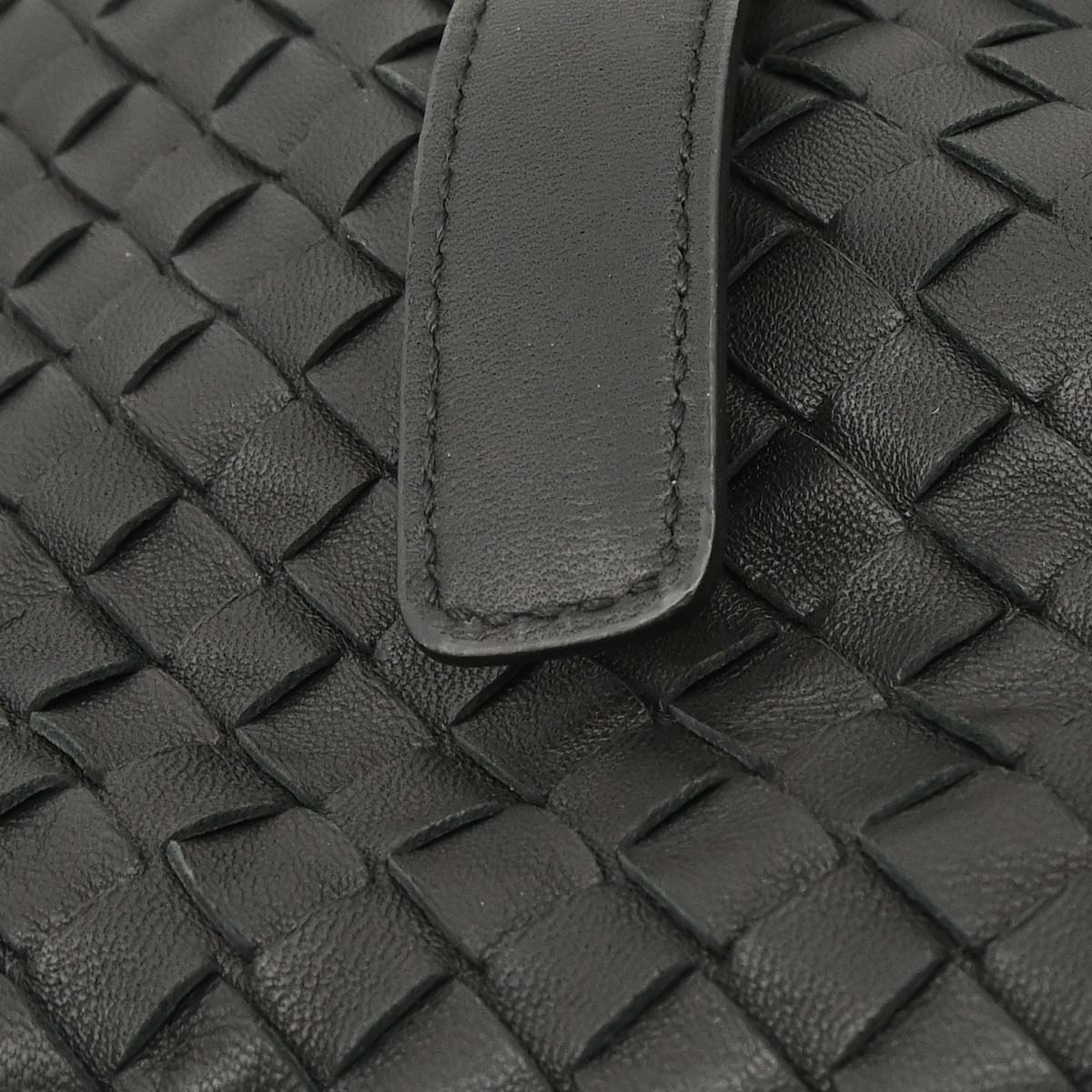 Bottega Veneta Black Lambskin Intrecciato Cesta Tote