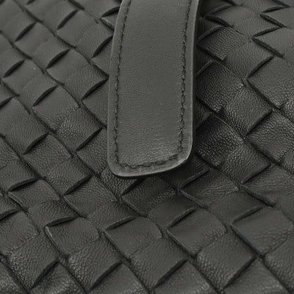 Bottega Veneta Black Lambskin Intrecciato Cesta Tote