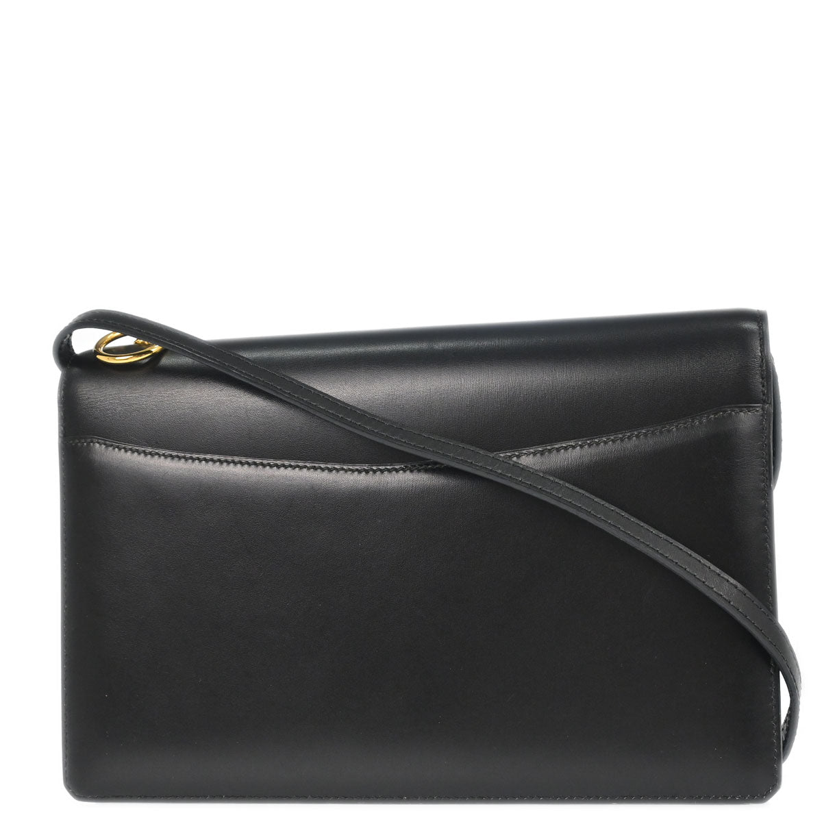 Hermes Black Box Calf Medor Shoulder Bag