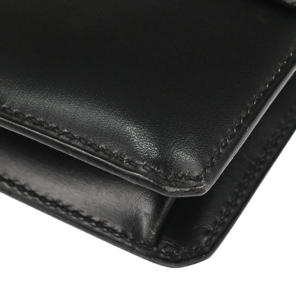 Hermes Black Box Calf Medor Shoulder Bag