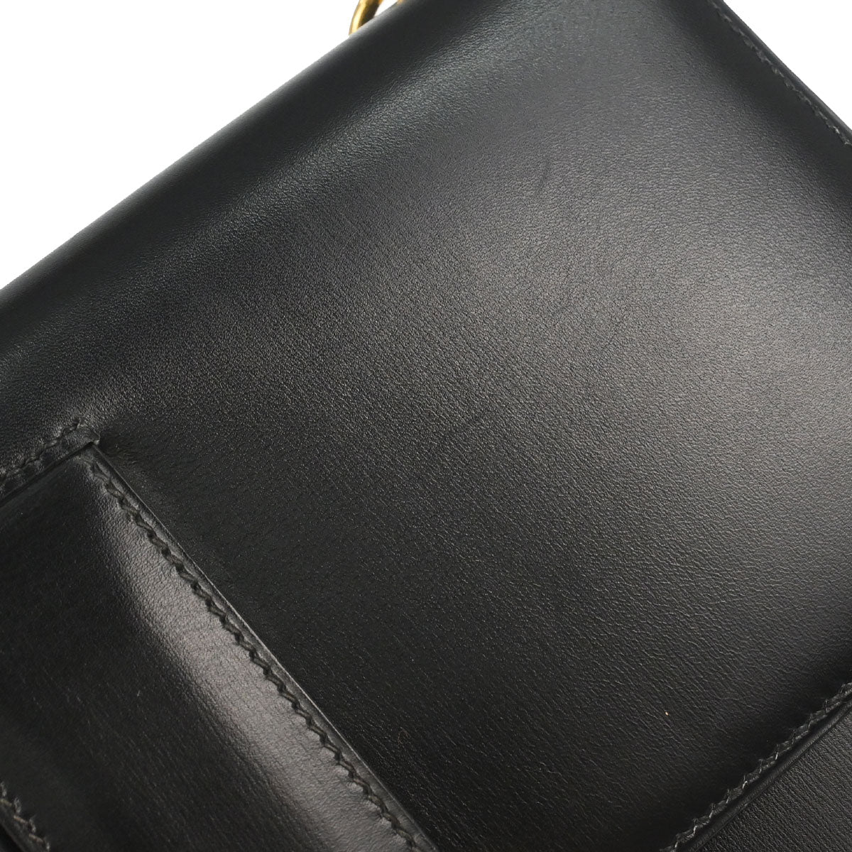 Hermes Black Box Calf Medor Shoulder Bag