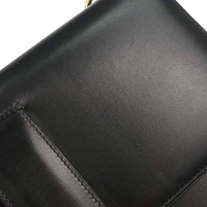 Hermes Black Box Calf Medor Shoulder Bag