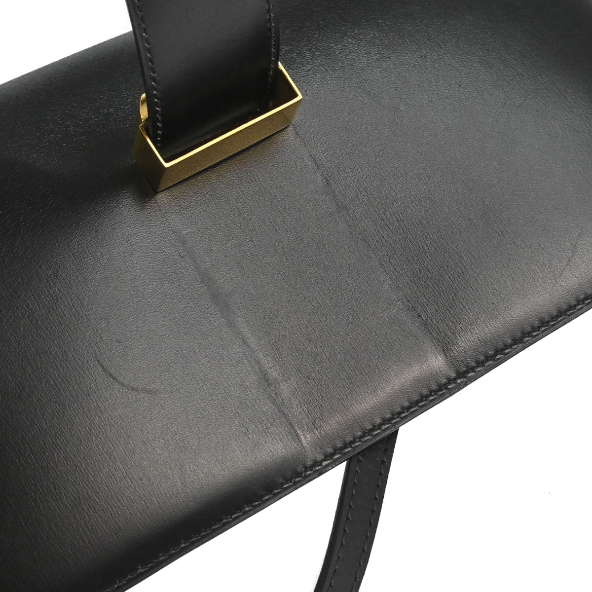 Hermes Black Box Calf Medor Shoulder Bag