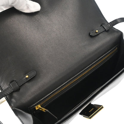 Hermes Black Box Calf Medor Shoulder Bag
