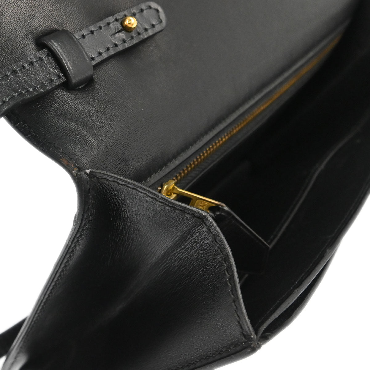 Hermes Black Box Calf Medor Shoulder Bag