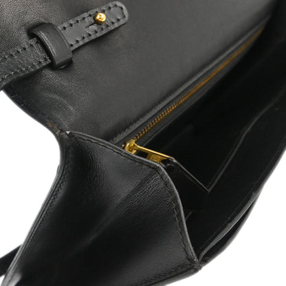 Hermes Black Box Calf Medor Shoulder Bag