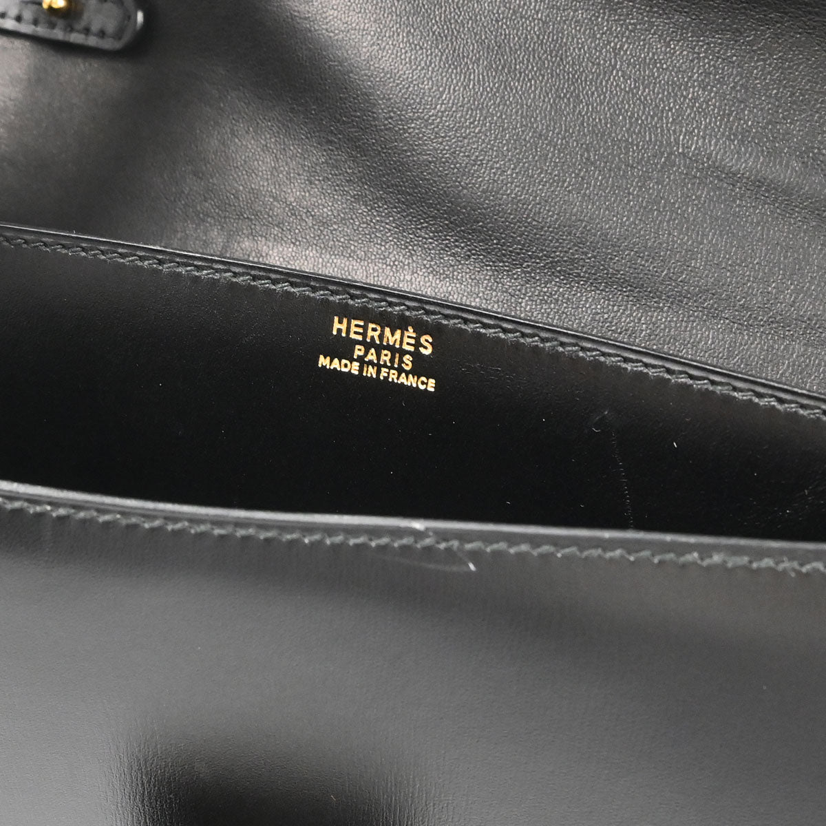 Hermes Black Box Calf Medor Shoulder Bag