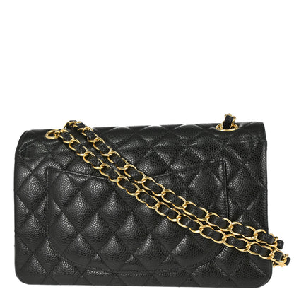 Chanel 2019 Black Caviar Skin Small Classic Double Flap Shoulder Bag
