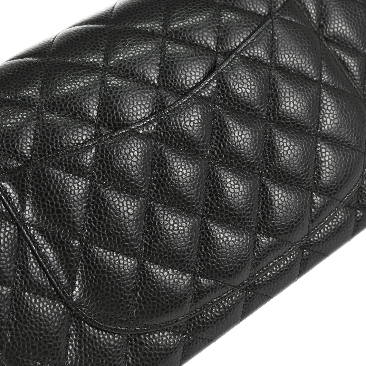 Chanel 2019 Black Caviar Skin Small Classic Double Flap Shoulder Bag