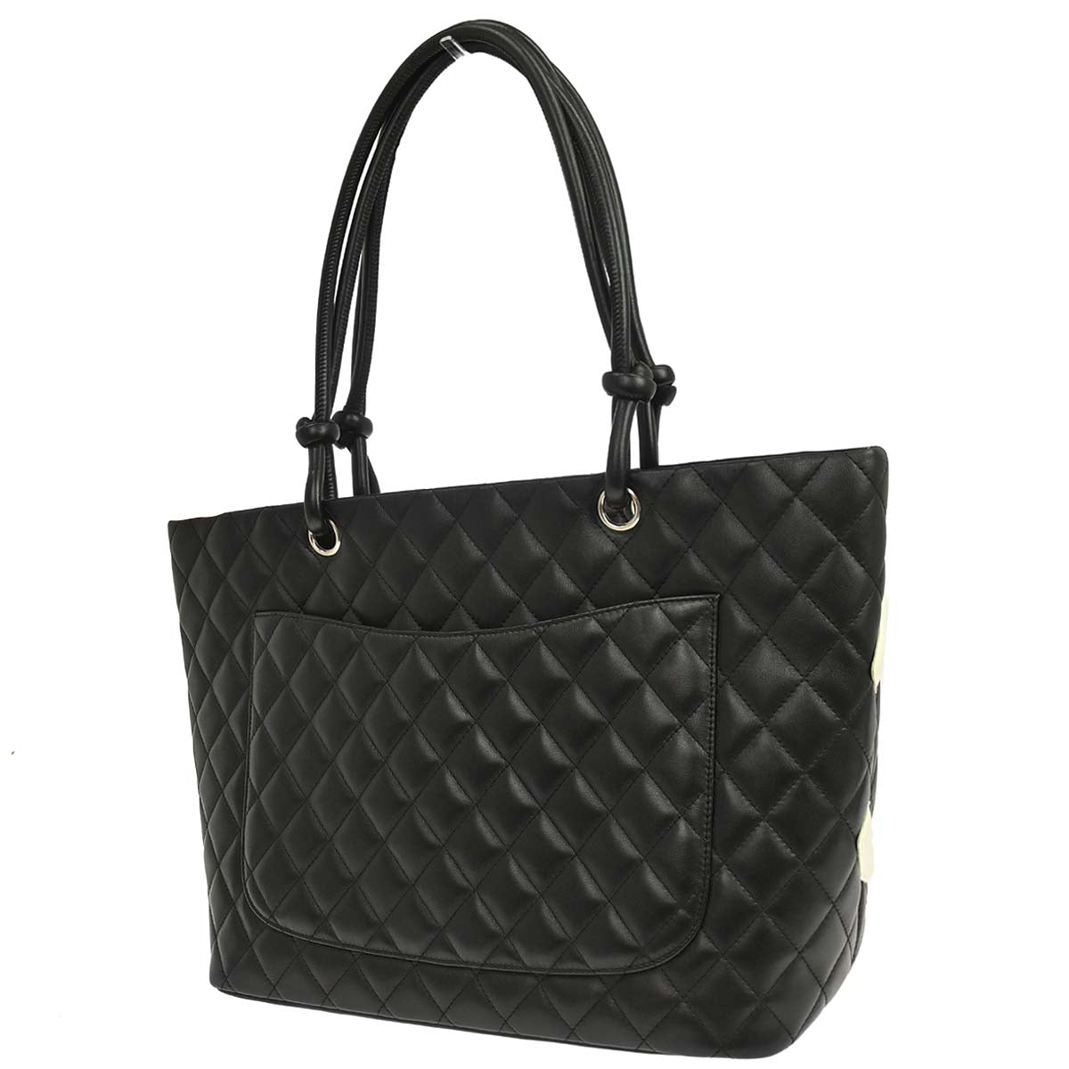 Chanel Black Calfskin Cambon Ligne Tote Handbag