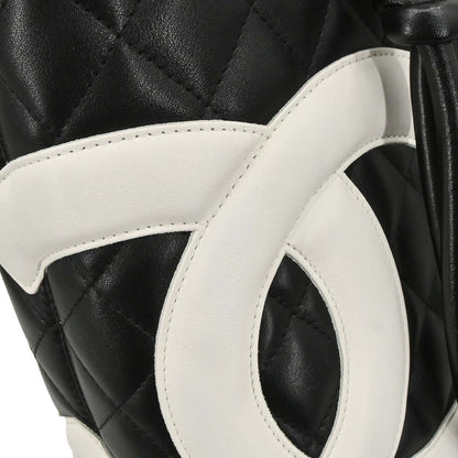 Chanel Black Calfskin Cambon Ligne Tote Handbag