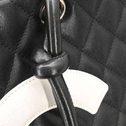 Chanel Black Calfskin Cambon Ligne Tote Handbag