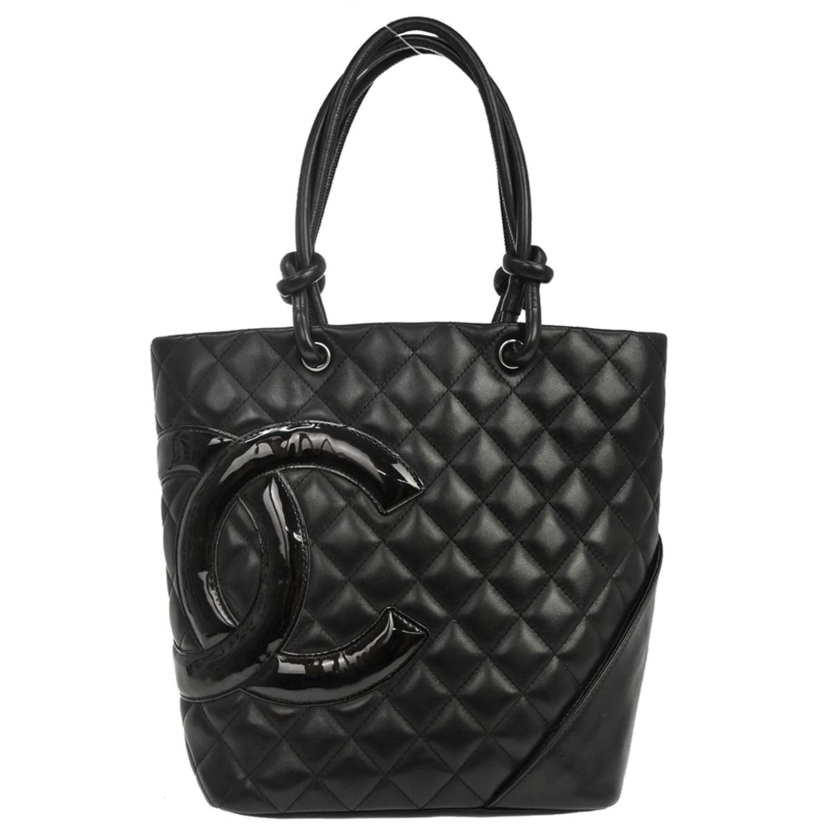 Chanel Black Calfskin Cambon Ligne Tote Handbag